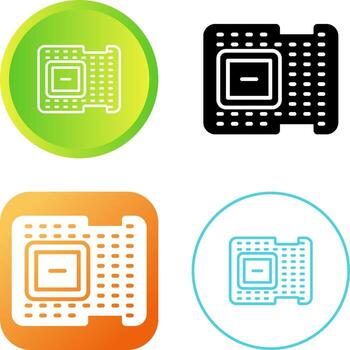 icono de vector de procesador