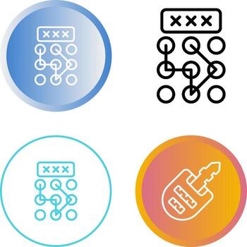 icono de vector de bloqueo de patrón