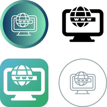 icono de vector de computadora