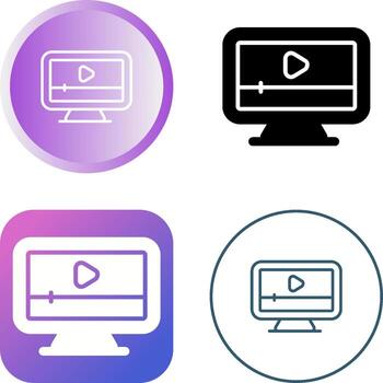 icono de vector de computadora