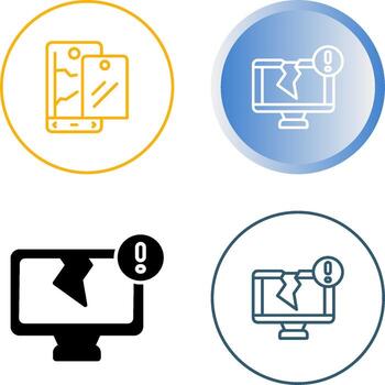 monitor de icono de vector