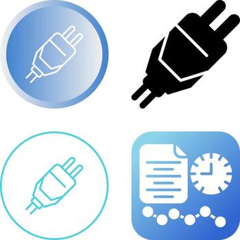 icono de vector de enchufe