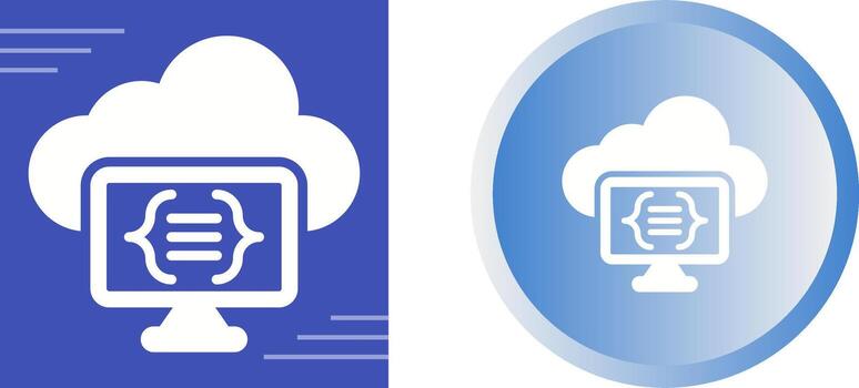 sin servidor informática vector icono