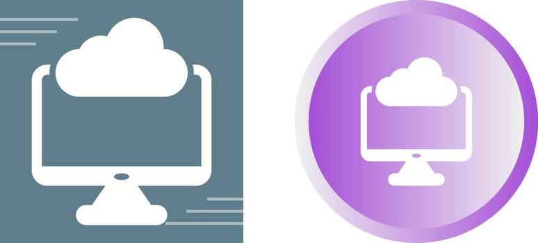 icono de vector de computación de borde