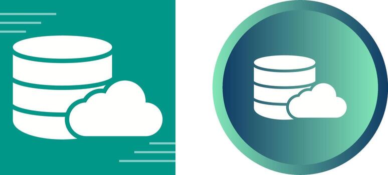 icono de vector de base de datos en la nube