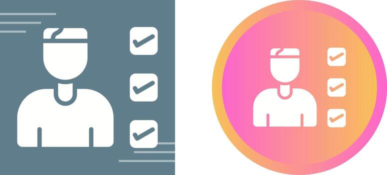 usuario pruebas vector icono