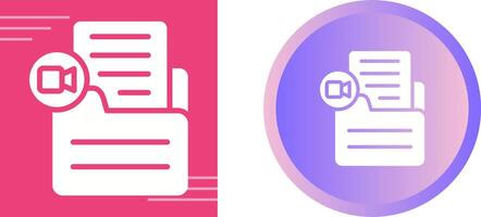 Document Insert Video Vector Icon