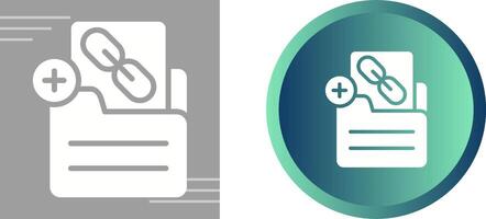 Document Insert Link Vector Icon