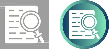 Document with magnifying glass Vector Icon