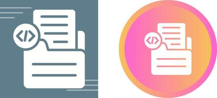 Document Insert Code Vector Icon