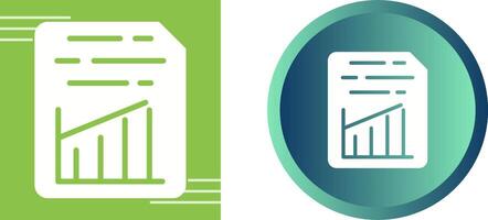 Document Insert Graph Vector Icon