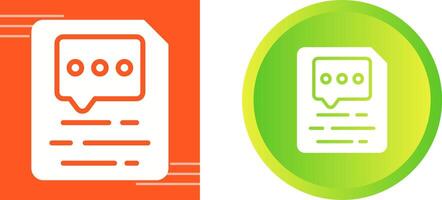Document Insert Comment Vector Icon