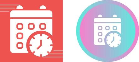 Calender Clock Vector Icon