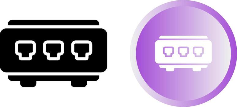 icono de vector de interruptor de red