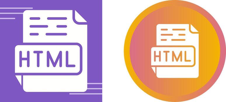 icono de vector html