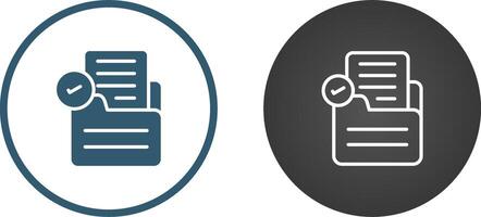 Document Check Vector Icon