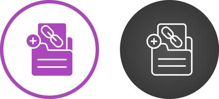 Document Insert Link Vector Icon