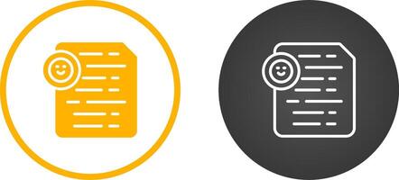 Document Insert Emoji Vector Icon
