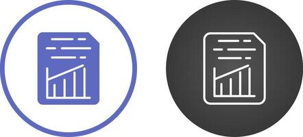 Document Insert Graph Vector Icon