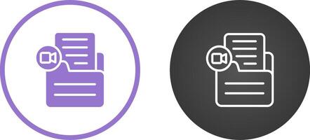 Document Insert Video Vector Icon