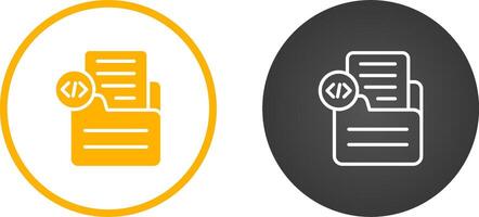 Document Insert Code Vector Icon