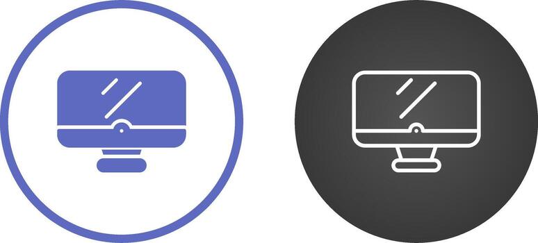 Desktop computer Vector Icon