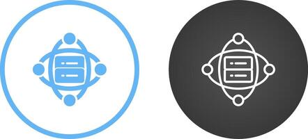 Cluster Server Vector Icon