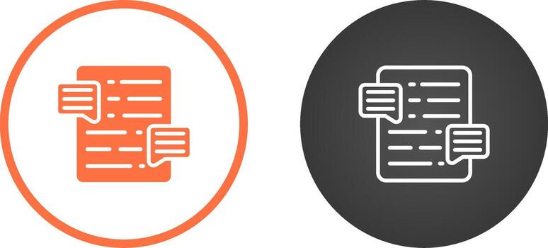Document Commenting Vector Icon