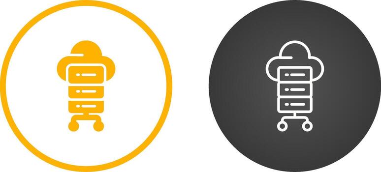 icono de vector de computación en la nube