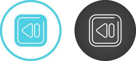 Rewind Square Vector Icon