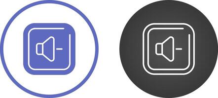 Volume Down Square Vector Icon