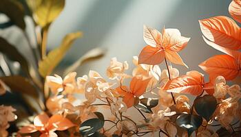 ai generado vibrante otoño árbol rama vitrinas naturaleza vistoso elegancia generado por ai foto