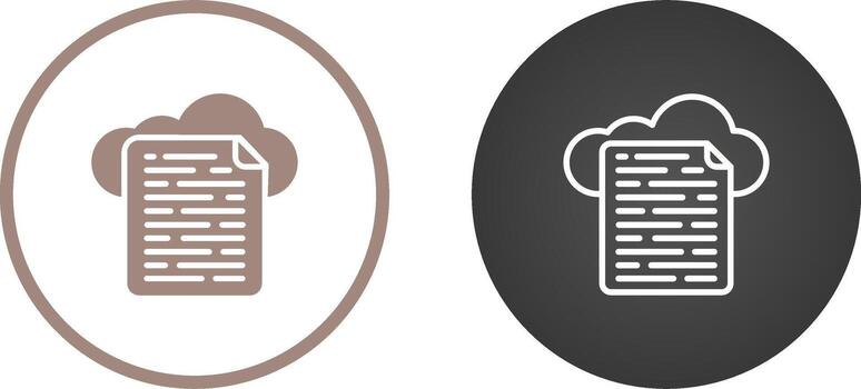 Cloud Data Vector Icon