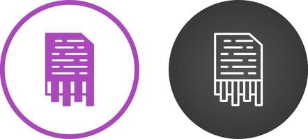 Shredding Vector Icon
