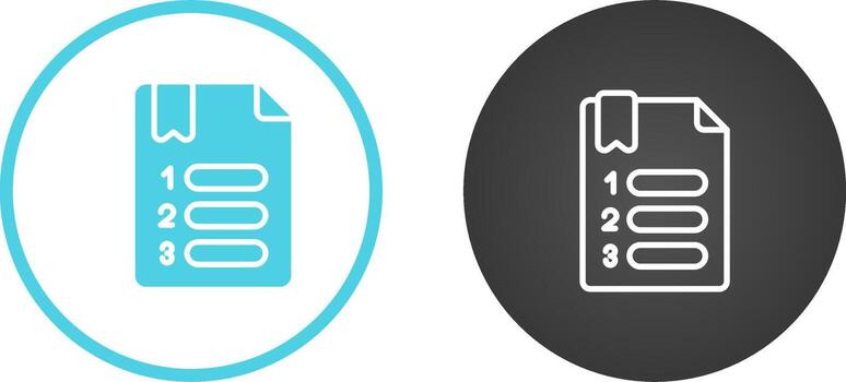 numerado vector icono