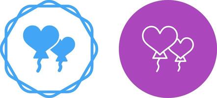 Heart shaped balloons Vector Icon