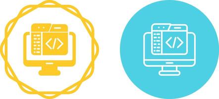 código editor vector icono