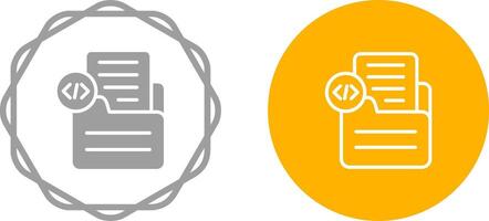 Document Insert Code Vector Icon
