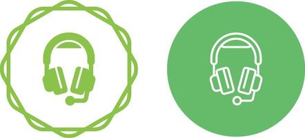 Headphones with Microphone Vector Icon