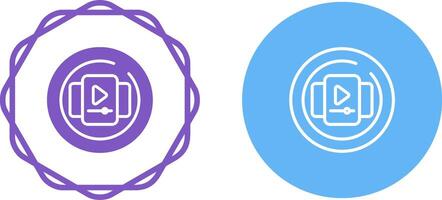 Video Gallery Circle Vector Icon