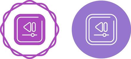 Video Rewind Square Vector Icon