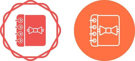 Notebook with Ribbon Vector Icon