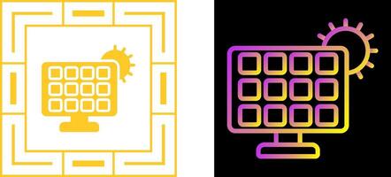 Solar panel charger Vector Icon