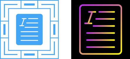 Document Italic Vector Icon