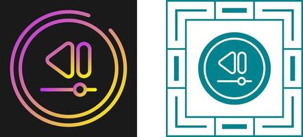 Video Rewind Button Vector Icon