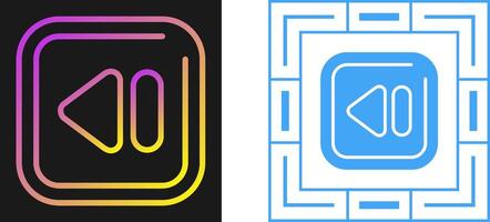 Rewind Square Vector Icon
