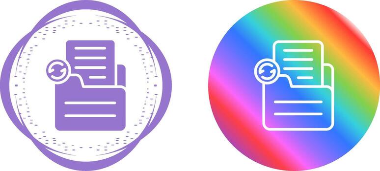 documento sincronizar vector icono