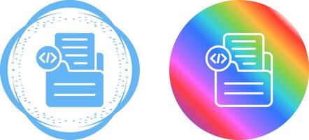 Document Insert Code Vector Icon