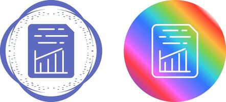 Document Insert Graph Vector Icon
