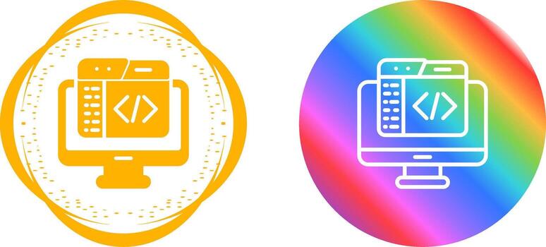 código editor vector icono